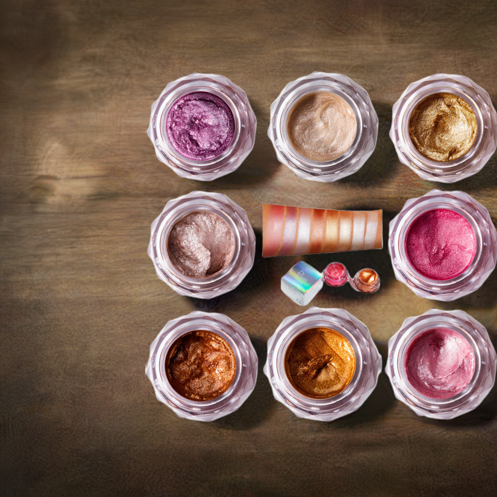 Face Highlighter Jelly Gel Mermaid Eyeshadow Glow Body Glitter Festival Makeup Iluminador Gold Liquid Highlighter Bronzer