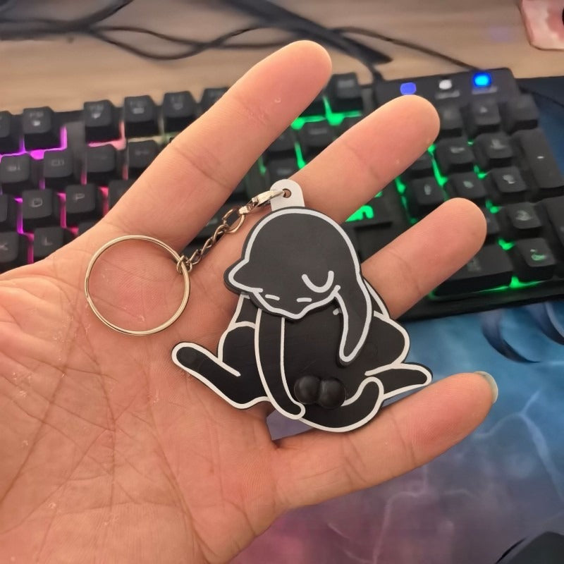 Pull Cat Key Chain Pendant