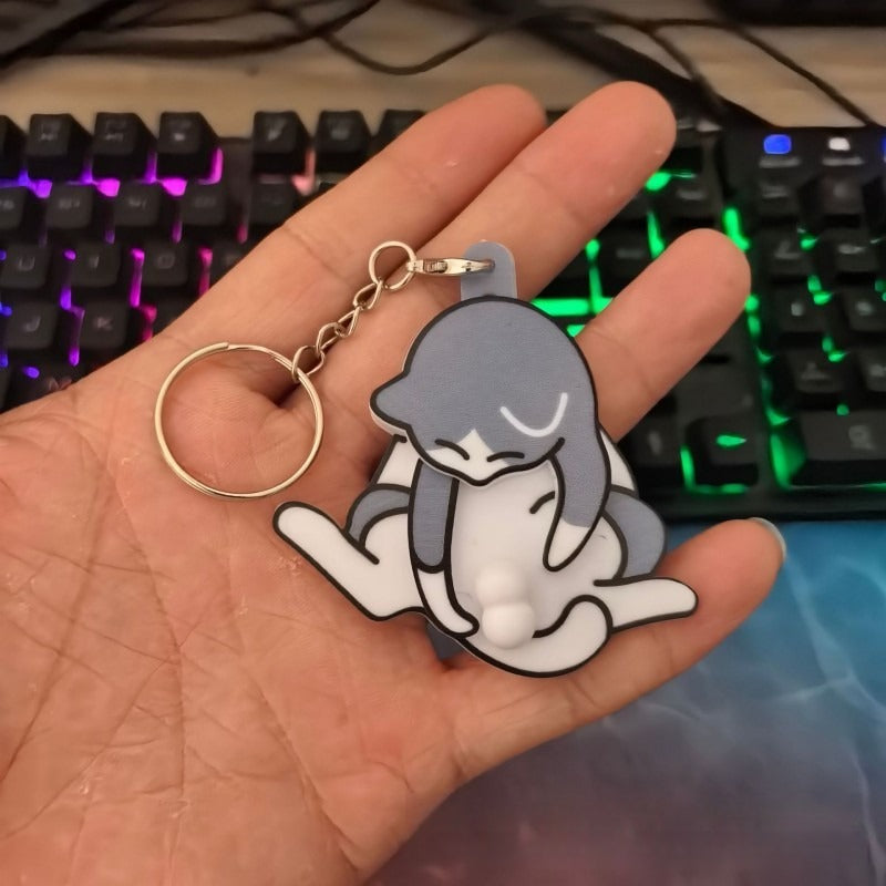 Pull Cat Key Chain Pendant