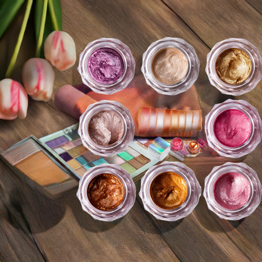 Face Highlighter Jelly Gel Mermaid Eyeshadow Glow Body Glitter Festival Makeup Iluminador Gold Liquid Highlighter Bronzer